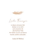 Minimalistische Beileidskarte Federn 'Stille' 3