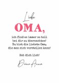 Muttertagskarte Oma Blümchen & Fotoherzen 3