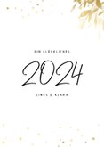 Neujahrsgruß 2025 Goldlook botanisch mit Foto 3