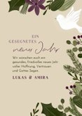 Neujahrsgrußkarte christlich mit Taube und Kerze 3