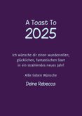 Neujahrskarte 'A toast to 2025' 3