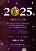 Neujahrskarte Einladung Silversterparty Discokugel 3