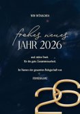 Neujahrskarte Firma Logo 2026 gold blau 3