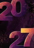 Neujahrskarte Foto & 2027 lila 2