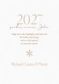 Neujahrskarte Fotocollage Schneeflocke Gold 2027 3