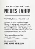 Neujahrskarte Magazin Silvester Hochglanz Zeitschrift 3