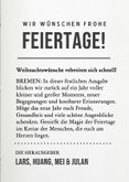Originelle Weihnachtskarte Zeitung Magazin Foto News 3
