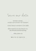 Save-Our-Date-Karte Eukalyptus & Goldschrift 3