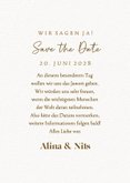 Save-the-Date-Hochzeitskarte Gold & Eukalyptuskranz 3