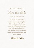 Save-the-Date-Hochzeitskarte Gold & Eukalyptuskranz 3