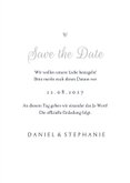 Save-the-Date-Hochzeitskarte Silberschrift 3