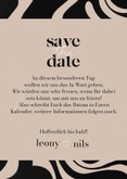 Save-The-Date-Karte abstrakte Wellenform 3