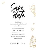 Save-the-Date-Karte Foto & Doodles 3