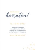 Save-the-Date-Karte Kalender Blau mit Gold 3