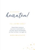 Save-the-Date-Karte Kalender Blau mit Gold 3