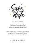 Save-the-Date-Karte Männer in Silhouette 3