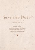 Save-the-Date-Karte mit Tauben & Kalender natürlicher Look 3