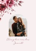 Save-the-Date-Karte rosa Rosengesteck 2