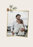 Save-the-Date-Karte Tannenzweige Herz Winterhochzeit 2
