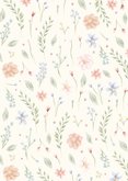 Save the Date Karte vintage Blumen und Schleife Rückseite