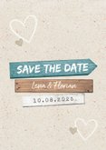 Save-the-Date-Karte Wegweiser Sommerfeeling 2