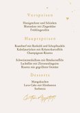 Speise-/Getränkekarte 'Wine and Dine' Foto und Goldschrift 3