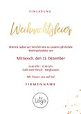 Stilvolle Einladung zur Weihnachtsfeier mit Foto 3