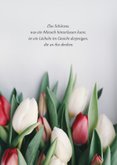 Trauerkarte Einladung Tulpen rot und weiß 2