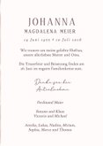 Trauerkarte weiße Blüte rosa Name minimalistisch 3