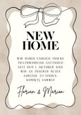 Umzugskarte 'New Home' Schleife Schlüsselbund 3