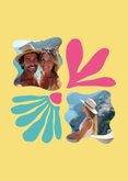 Urlaubskarte Italien Amalfi Posterlook gelb pinkt 2