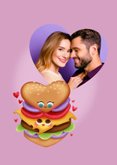 Valentinskarte 'Cheese to my Burger' 2