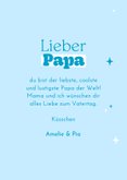 Vatertagskarte mit Foto im Stickerlook Sternchenbrille Cool 3