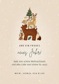 Weihnachts-Grußkarte Tiere im Wald 3