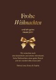 Weihnachtskarte 4 Fotos mit Schleife 3