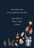 Weihnachtskarte Bunte Wintergrüße 3