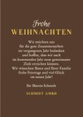 Weihnachtskarte geschäftlich natürlicher Weihnachtskranz 3