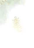 Weihnachtskarte goldener Zweig grün Aquarell 2