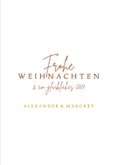 Weihnachtskarte Goldglitzer mit klassischen Weihnachtskugeln 3
