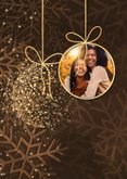 Weihnachtskarte Goldstaub Foto in Weihnachtskugel 2