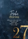 Weihnachtskarte große Jahreszahl Gold 3