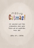 Weihnachtskarte Katze 'Meowy Catmas' 3