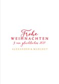 Weihnachtskarte klassische Weihnachtskugeln Glitzer 3