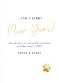 Weihnachtskarte lustige Katze mit Weihnachtsbrille 3
