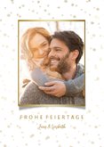 Weihnachtskarte mit Foto und goldenen Sternen  2