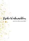 Weihnachtskarte mit Fotocollage Goldkonfetti 2