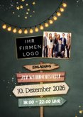 Weihnachtskarte Schilder / Einladung Weihnachtsfeier 2
