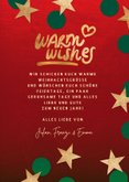 Weihnachtskarte 'Warm wishes' Foto und Sterne 3