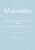 Winterliche Weihnachtskarte mit Tannenzapfen und Foto 3