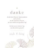 Dankeskarte Hochzeitsfotos Ginkgo pur Send a Smile